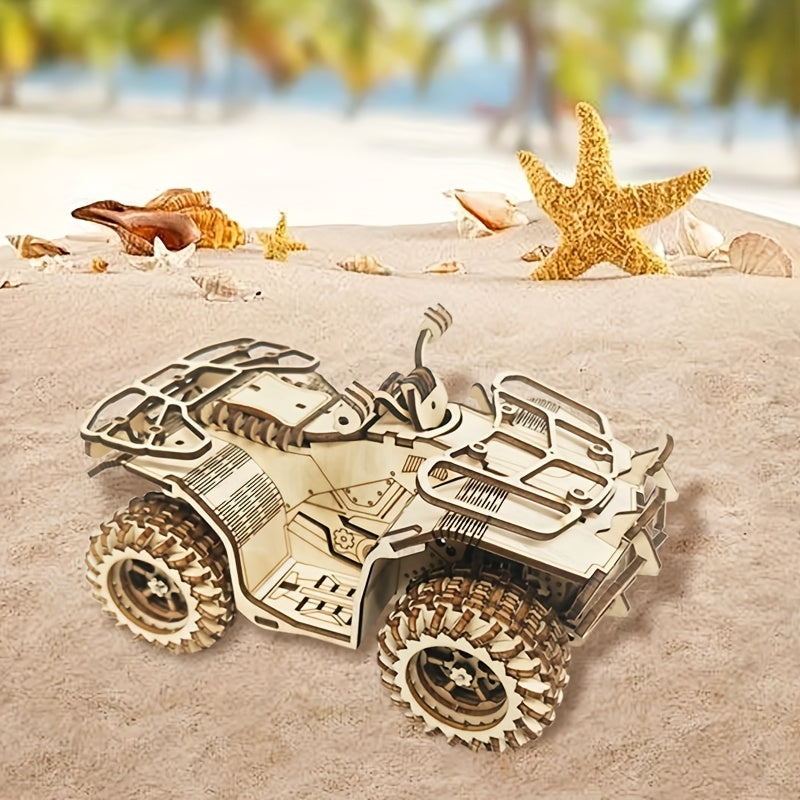 Wooden Beach Motorcycle Toy - Creative Desktop Ornament