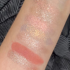 Coral Tone Eyeshadow Palette Matte Shimmer Finish