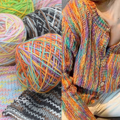 Rainbow Gradient Wool Ball 30 Wool 70 Acrylic DIY Crocheting Knitting