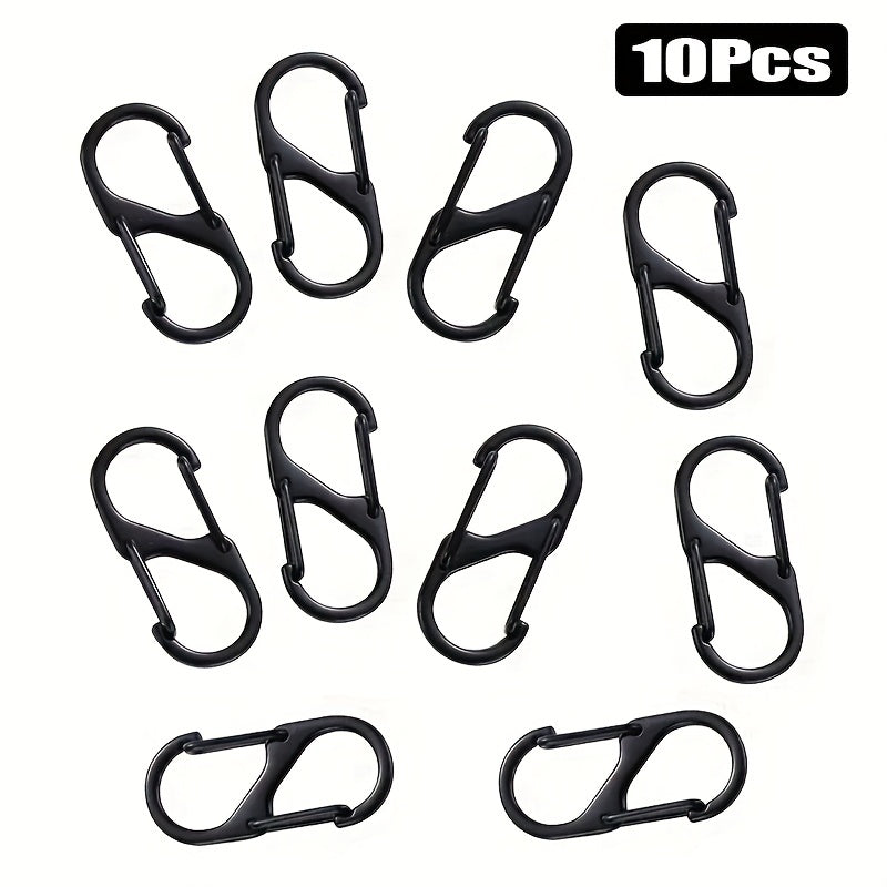 10pcs Durable 8 Shaped Carabiner Buckle for Outdoor Activities