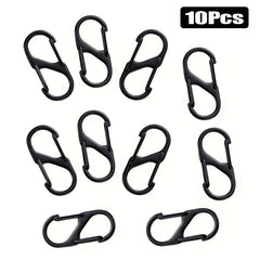 10pcs Durable 8 Shaped Carabiner Buckle for Outdoor Activities