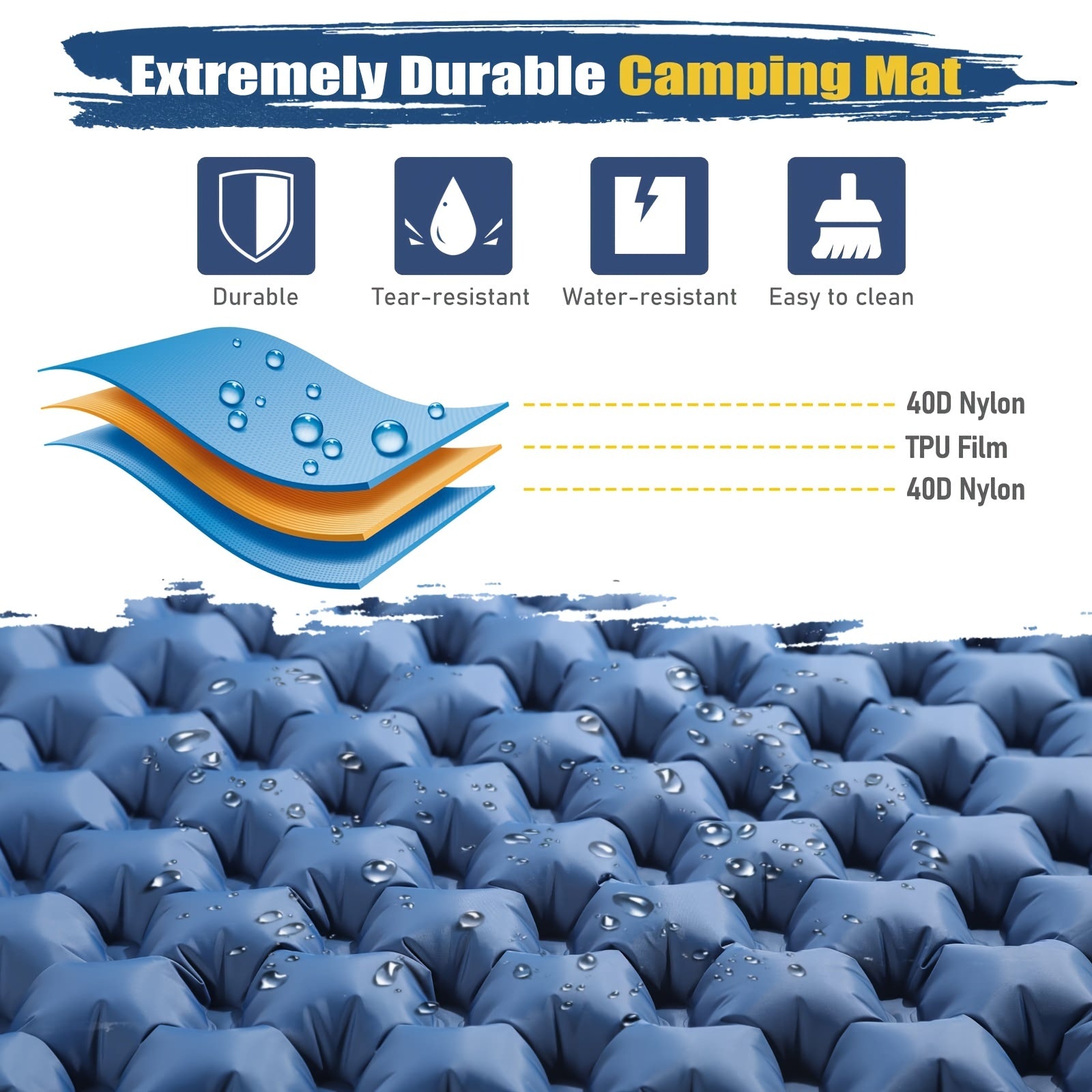 Ultra Light Double Camping Sleeping Pad with Extra Thickness