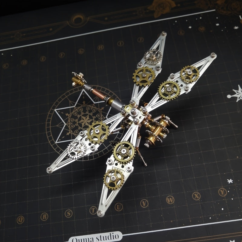 3D Metal Dragonfly Steampunk Puzzle DIY Insect Model
