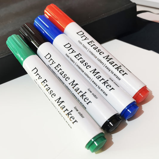 4 Pack Dry Erase Markers Instant Dry Vibrant Colors Green Red