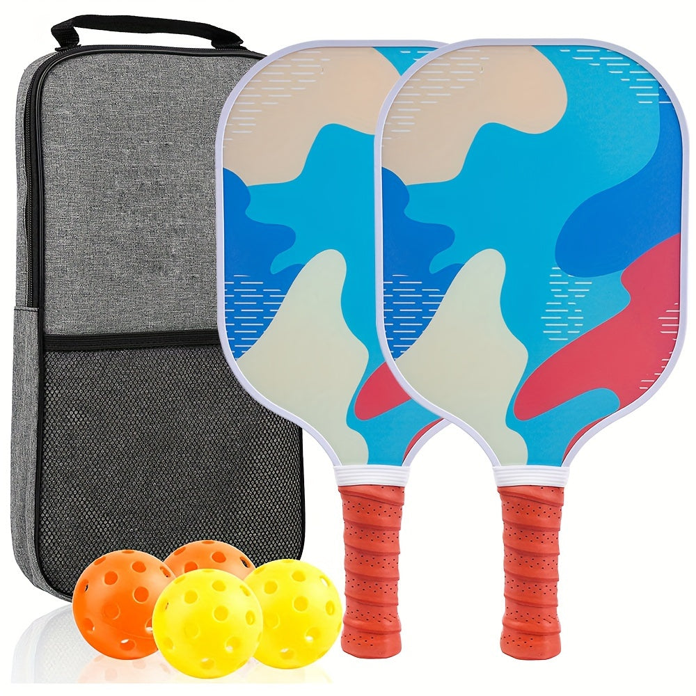 Fiberglass Pickleball Set 2 Rackets 4 Balls Storage Bag