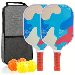 Fiberglass Pickleball Set 2 Rackets 4 Balls Storage Bag