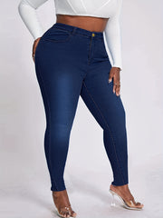  Button Up High Waist Skinny Jeans