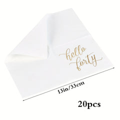 20pcs Disposable Alphabet Napkins for Party Supplies