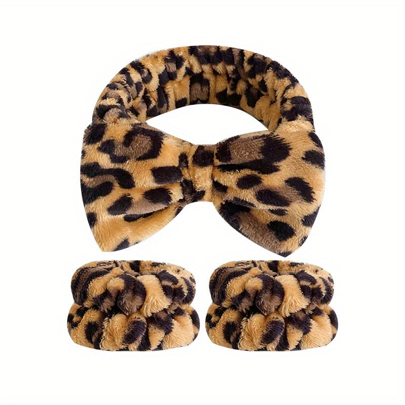 3pcs Leopard Print Hair Bundle Set