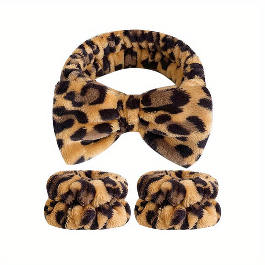 3pcs Leopard Print Hair Bundle Set