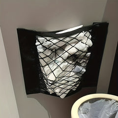 1pc Cabinet Mesh Storage Bag Door Back Wall Hanging Punch Bag