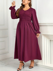  Solid V Neck Maxi Party Dress