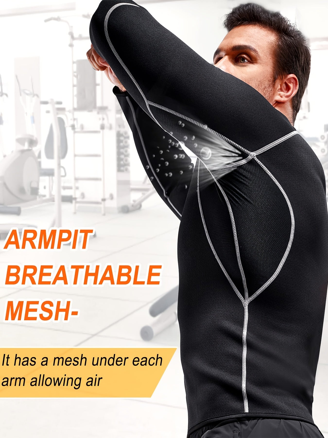 Men Sauna Jacket for Gym Workout Training