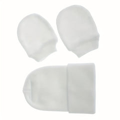 Baby Double Layer Thickened Fetal Cap Newborn Striped Gloves Hat Set