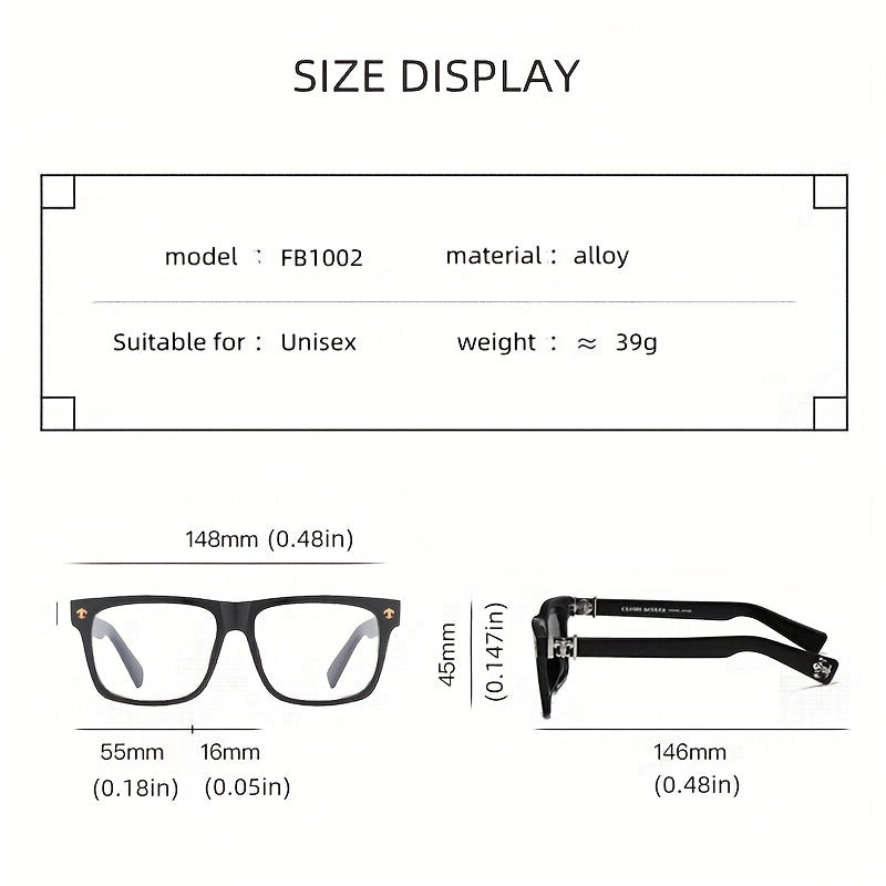 Tr90 Square Frame Glasses Anti Light Anti Eyeglasses For Men And Women