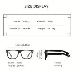 Tr90 Square Frame Glasses Anti Light Anti Eyeglasses For Men And Women