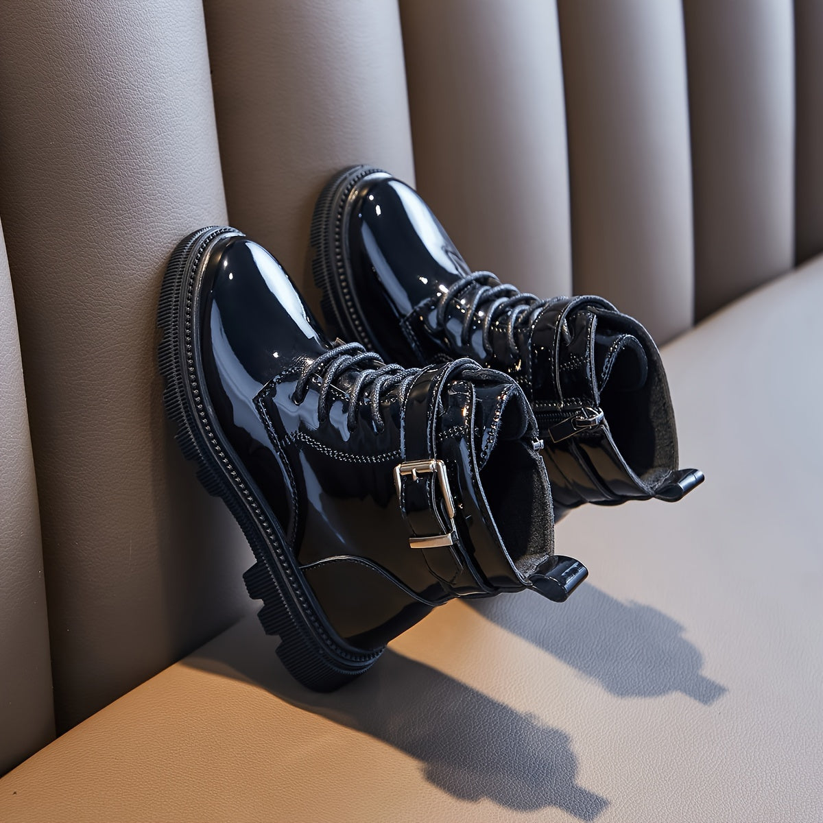 Girls Casual Zipper Boots Lightweight Non Slip - Autumn/Winter