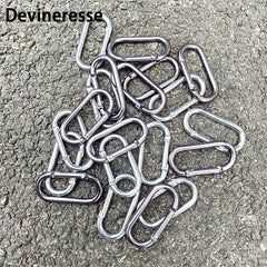 10pcs Metal Carabiner Keychains for Outdoor Adventures