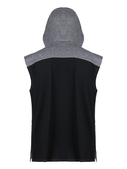 Men's Sleeveless Hooded Training Vest for Workouts and Sports