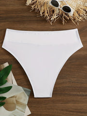  High Rise Swimwear Panty Solid Medium Stretch