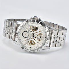KUERST Mech. Watch Luminous Hollow Dial Waterproof Retro Wrist Watch