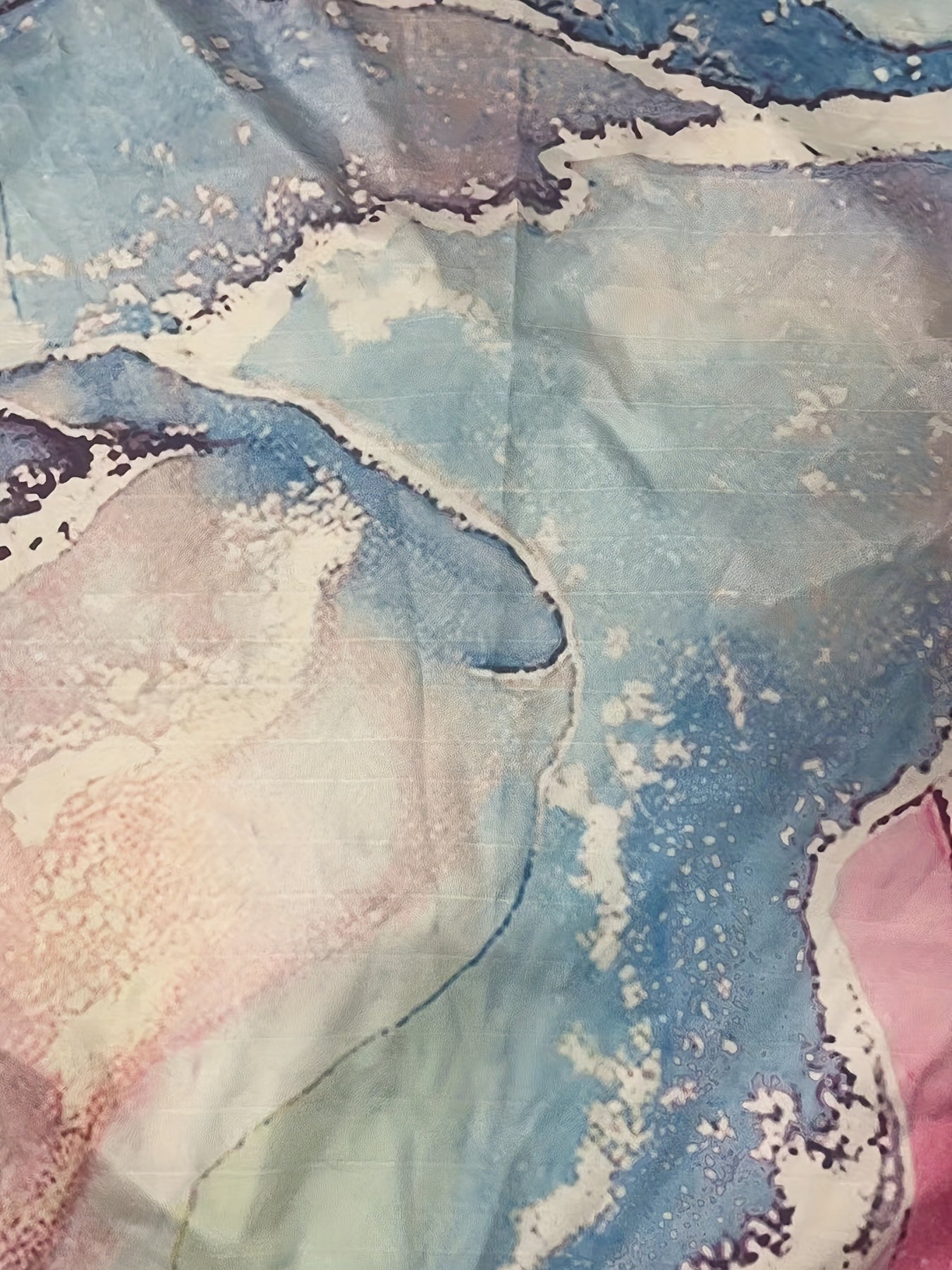  Women's Marble Print Long Sleeve Button Up Shirt Top