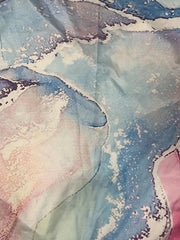  Women's Marble Print Long Sleeve Button Up Shirt Top