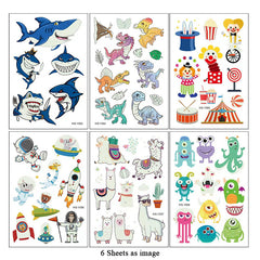 Luminous Herbal Tattoo Stickers Unicorn Dinosaur