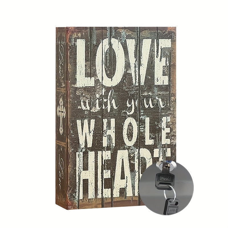 Large Book Money Box Key Lock Hidden Storage Portable Safe