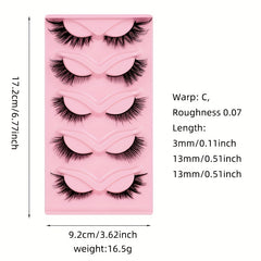 10 Pairs Thick Curling Fiber Fox Eye False Eyelashes