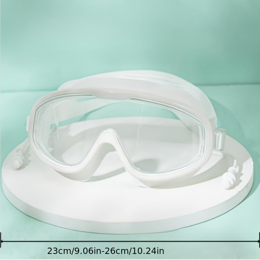 Large Frame Waterproof Anti-fog Swim Goggles