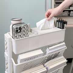 Combination Bookshelf Floor Standing Storage Rack Movable Bookshelf