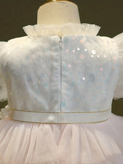 Girls' Sequins & Tiered Princess Dress for Summer