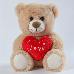 Soft Love Heart Bear & Dog Plush Toy - Perfect Christmas Gift for Anyone