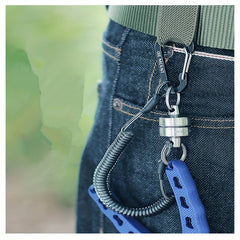 Stainless Steel Wire Lanyard Magnetic Keychain Retractable Spring Coil