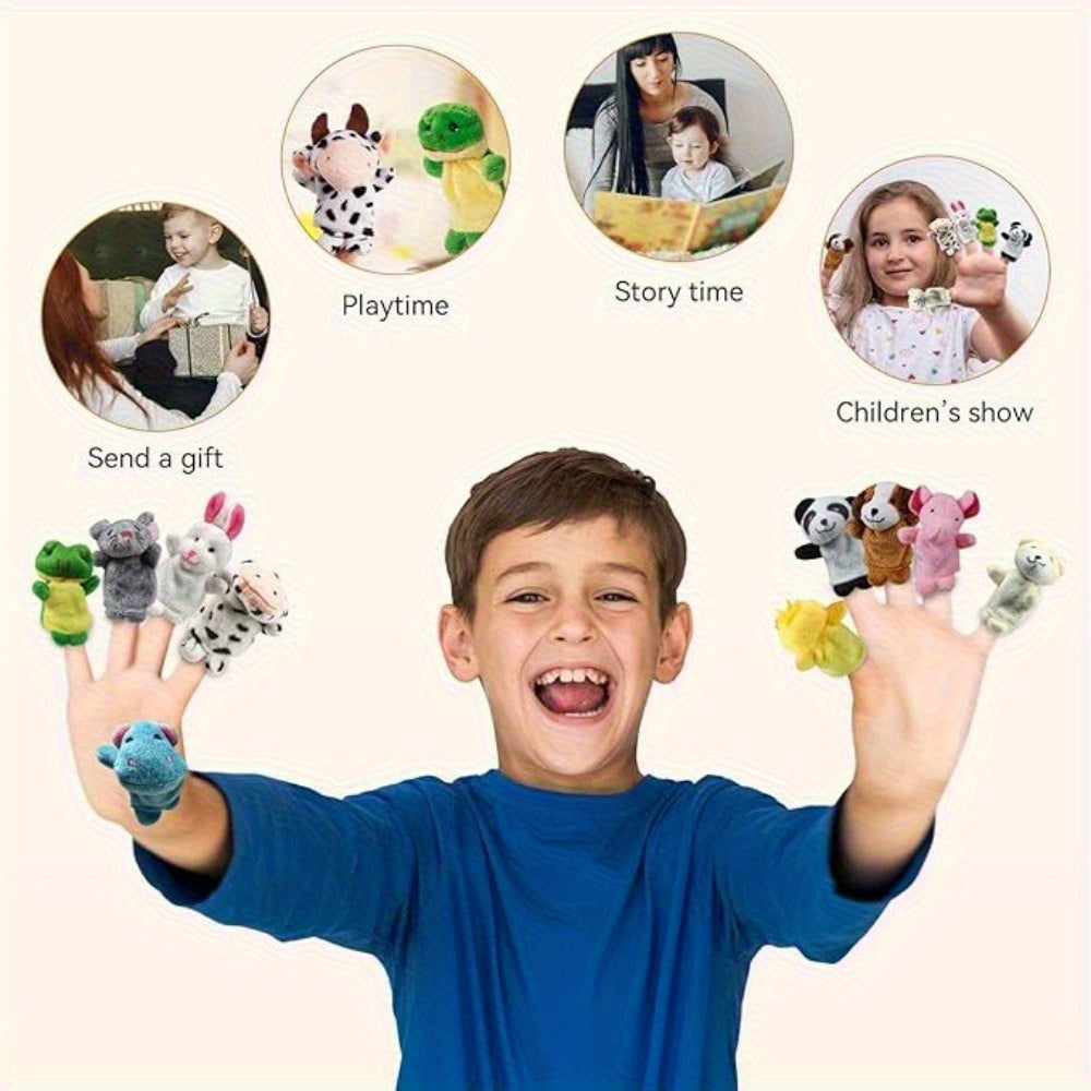 10pcs different animal finger dolls for toddlers storytelling play