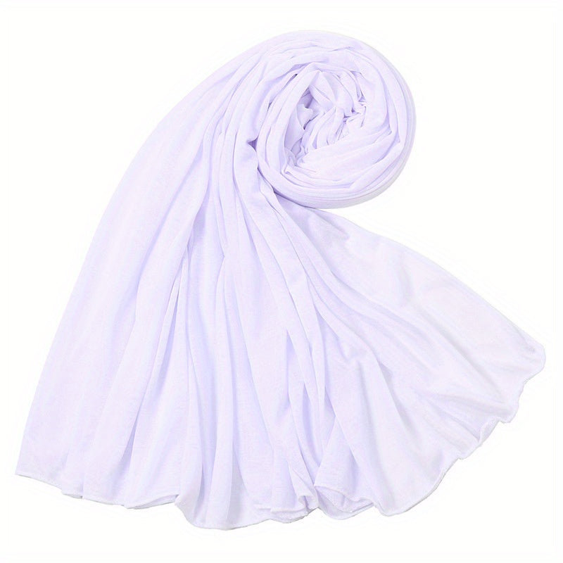 Boho Pleated Head Wrap Turban Cap Solid Headscarf Classic Ramadan Hijab Bonnet