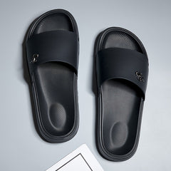 Men's Metallic Decor Slides Non Slip Slippers