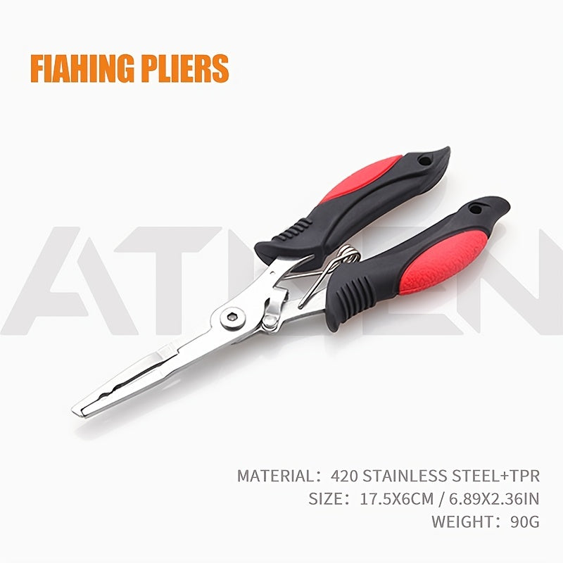ATISEN Stainless Steel Fishing Pliers with Cover Portable Fish Controller