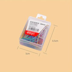 Colorful 80pcs Binder Paper Clips, 28mm Office & School Supplies