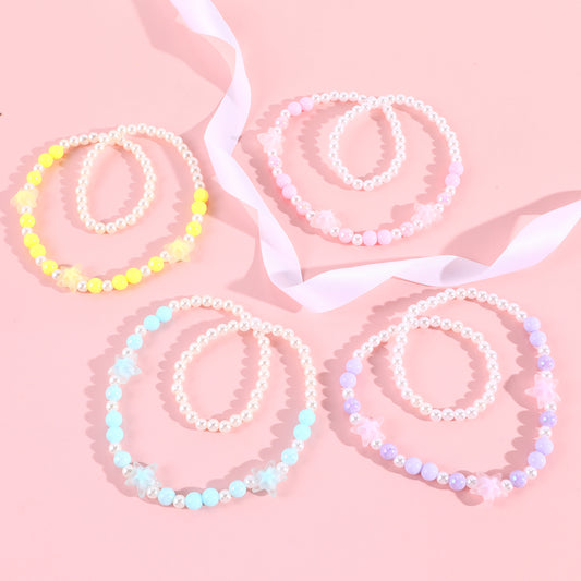 Youth Star Beads Necklace Set for Girls