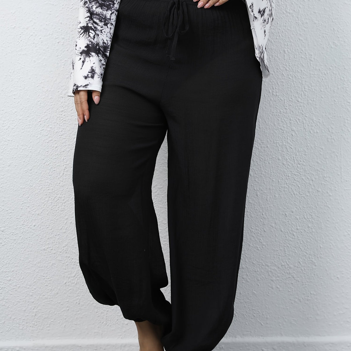  Boho Pants Women's Plus High Rise Wide Leg Pants
