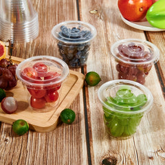 9 oz Clear Plastic Cup with Lid - Disposable and Crack Resistant