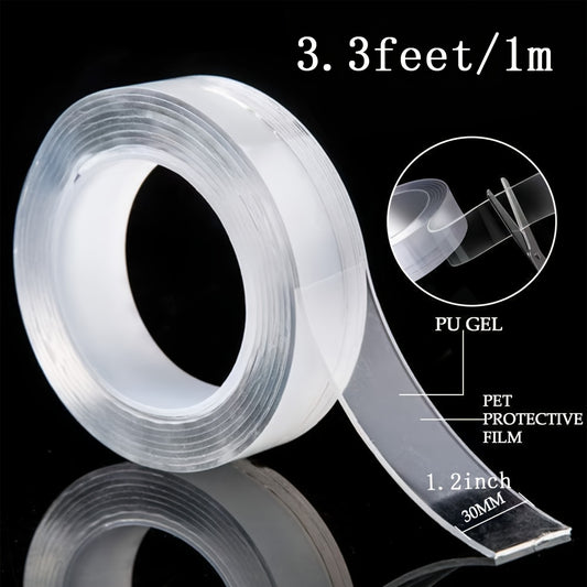 3pcs Double Sided Tape Heavy Duty 9.8ft Multipurpose Reusable Adhesive Tape