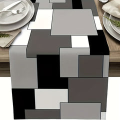 Geometric Table Runner Cotton Linen Decoration