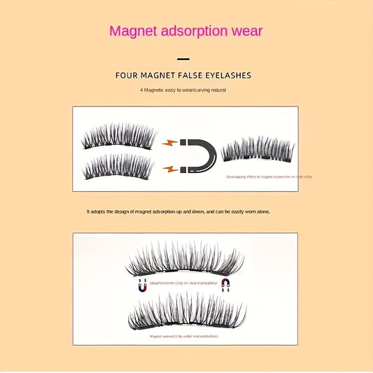 Magnetic Eyelashes Natural Look Soft Makeup Extended Reusable False Eyelashes
