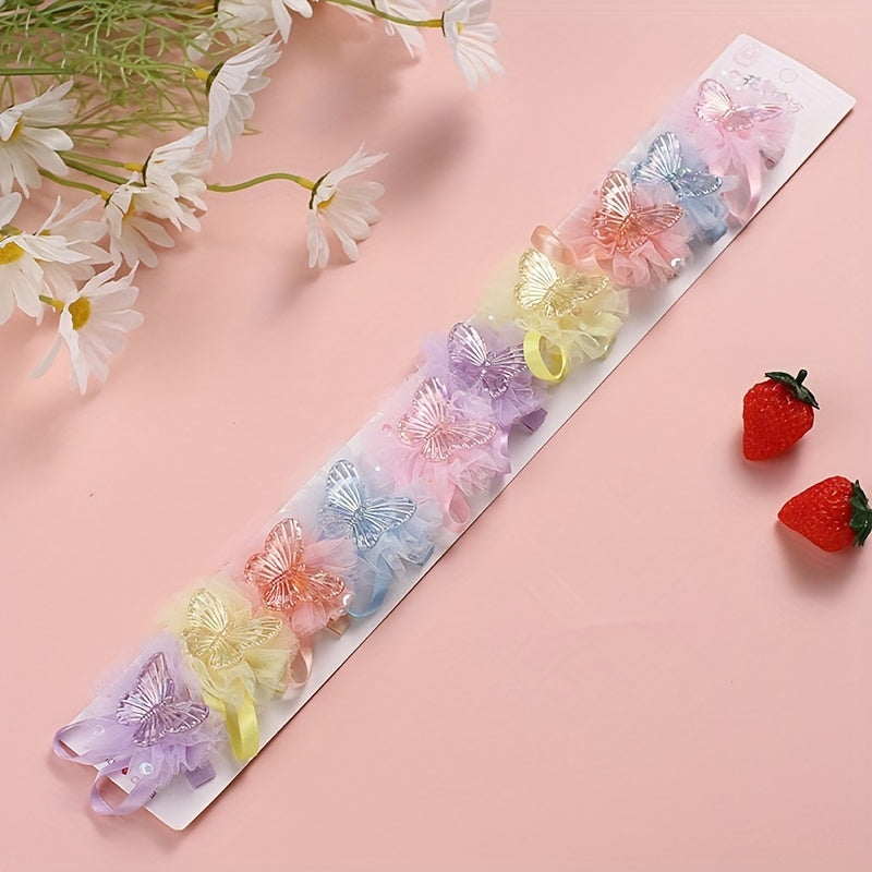 10pcs Sweet Bow Butterfly Hair Clips Princess Hair Accessories