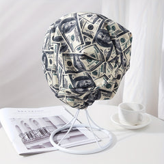 Men's Dollar Print Turban Hat Stacking Cap