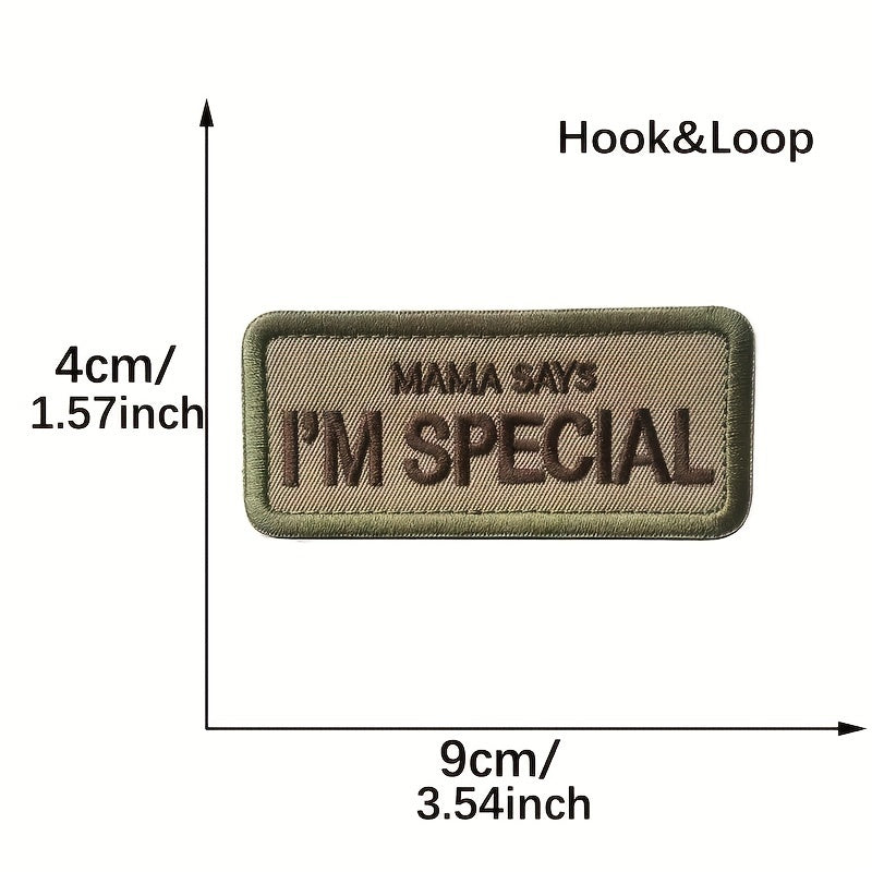 MAMA SAYE I'M SPECIAL Embroidered Morale Patch PVC Applique