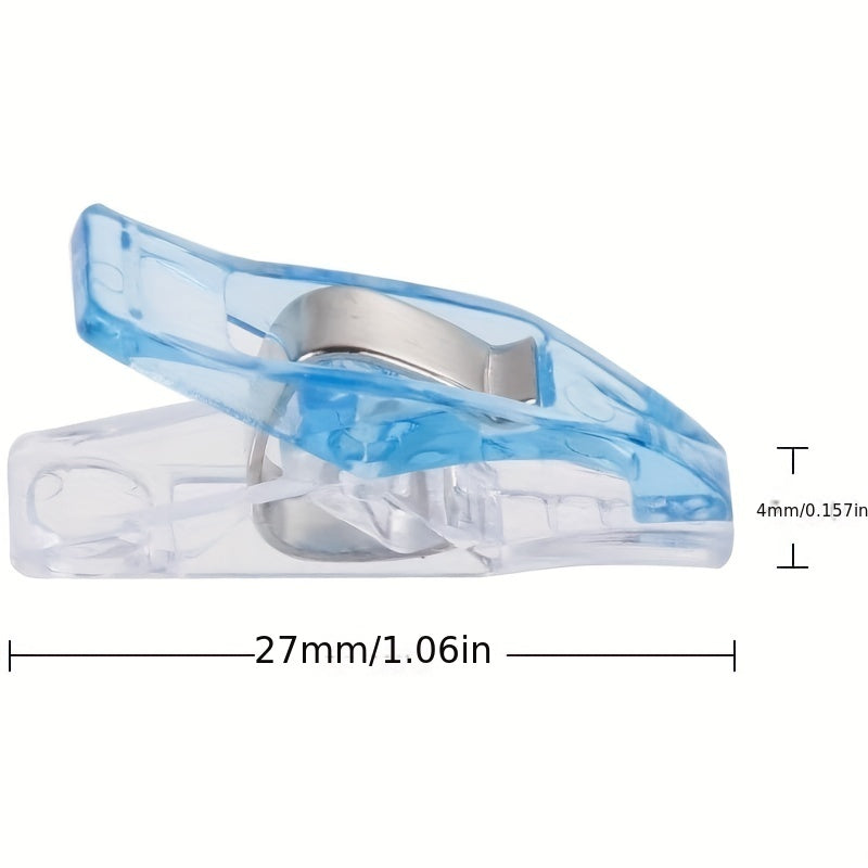 12pcs Colorful Sewing Craft Quilt Binding Clip Stainless Steel Clamp Bag